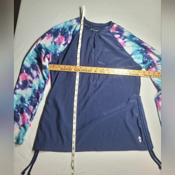 Free Country Tie Dye Long Sleeve Quarter Zip Outdoor Shirt sz M SA1813132 - Picture 3 of 9